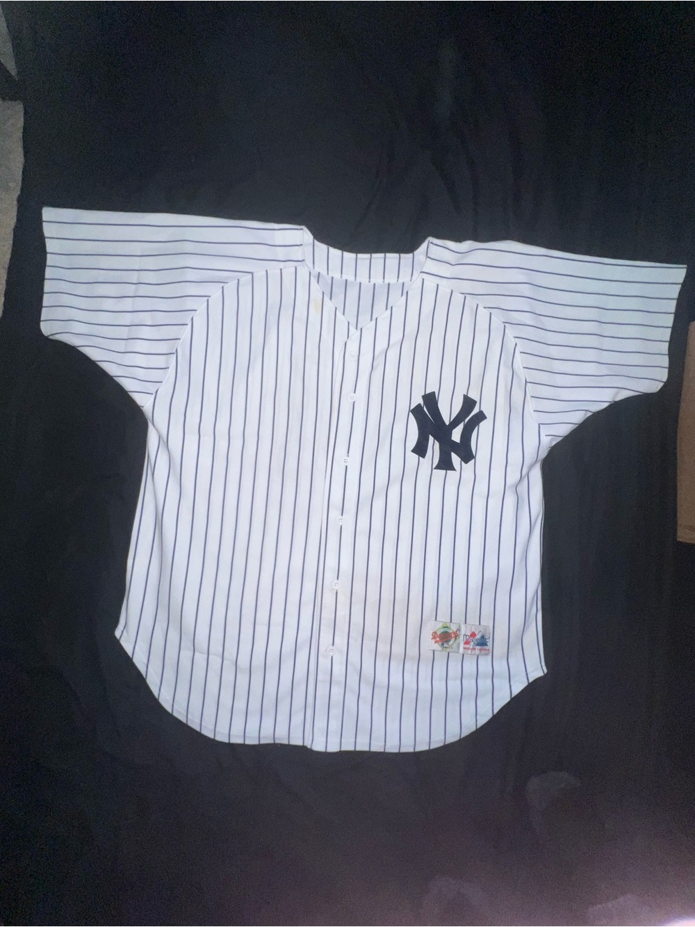 Vintage majestic diamond NY Yankees pinstripe jersey Rand Johnston 41 XXL MLB